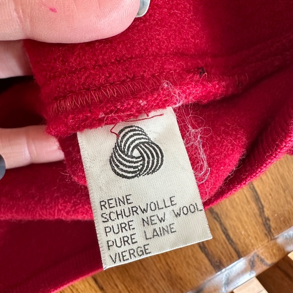 GEIGER Austria Red Boiled Wool Blazer Jacket Coat Cardigan - Picture 7 of 11